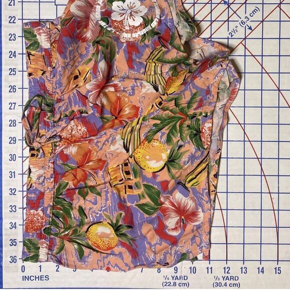 LF The Brand Womens Small Shorts Multicolor Floral Rayon Tropical Logo Cut Out - Picture 9 of 11